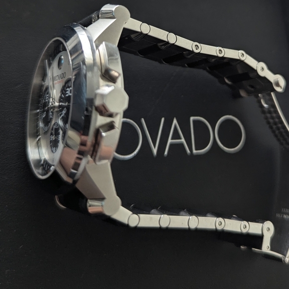 Movado Watch Mens CHRONOGRAPH RED LABEL-VIZIO FUSION... RARE - Picture 9 of 16